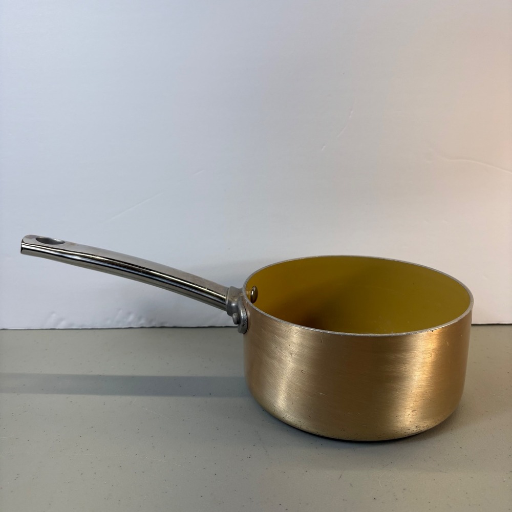 Todd English Titan Ceramic Titanium Infused Saucepan Copper Tone 6 Inch